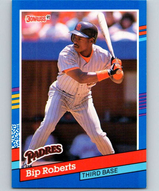 1991 Donruss #195 Bip Roberts Padres MLB Baseball Image 1