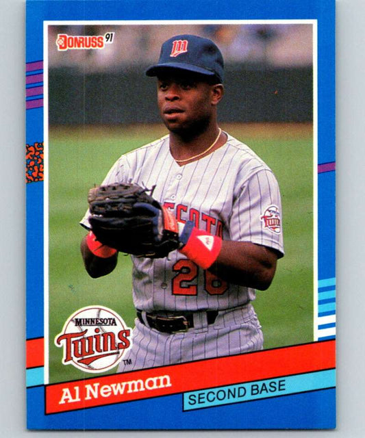1991 Donruss #208 Al Newman Twins MLB Baseball Image 1