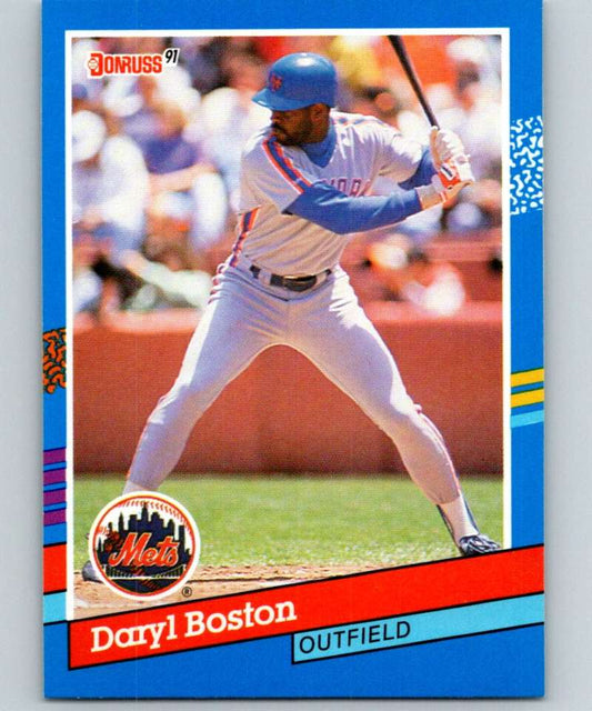1991 Donruss #210 Daryl Boston Mets MLB Baseball Image 1