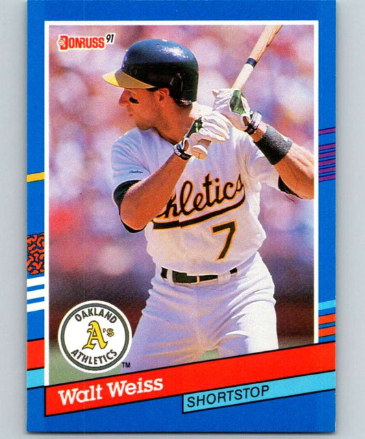 1991 Donruss #214 Walt Weiss Athletics MLB Baseball Image 1