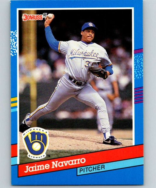 1991 Donruss #216 Jaime Navarro Brewers MLB Baseball Image 1