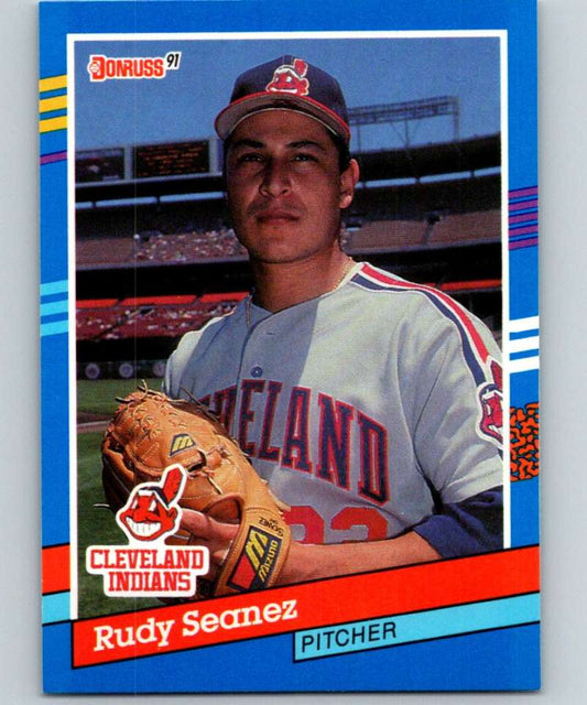 1991 Donruss #218 Rudy Seanez Indians MLB Baseball Image 1