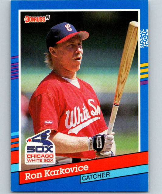 1991 Donruss #220 Ron Karkovice White Sox MLB Baseball Image 1