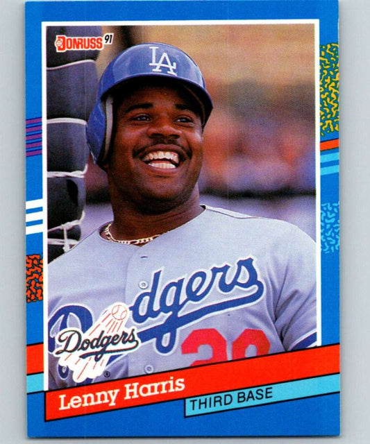 1991 Donruss #224 Lenny Harris Dodgers MLB Baseball Image 1