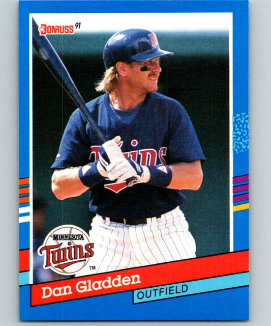 1991 Donruss #228 Dan Gladden Twins MLB Baseball Image 1