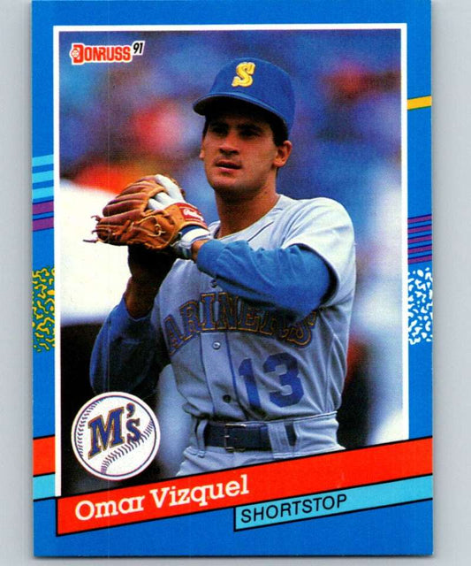 1991 Donruss #231 Omar Vizquel Mariners MLB Baseball Image 1