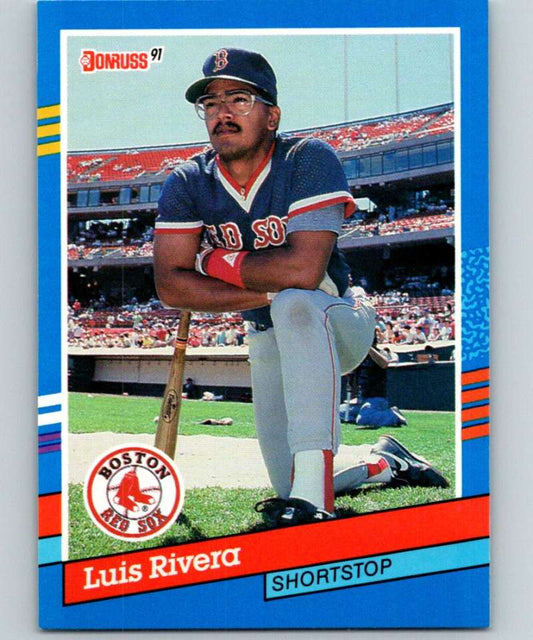 1991 Donruss #234 Luis Rivera Red Sox MLB Baseball Image 1