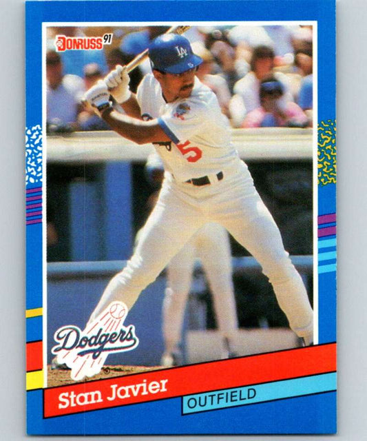1991 Donruss #239 Stan Javier Dodgers MLB Baseball Image 1