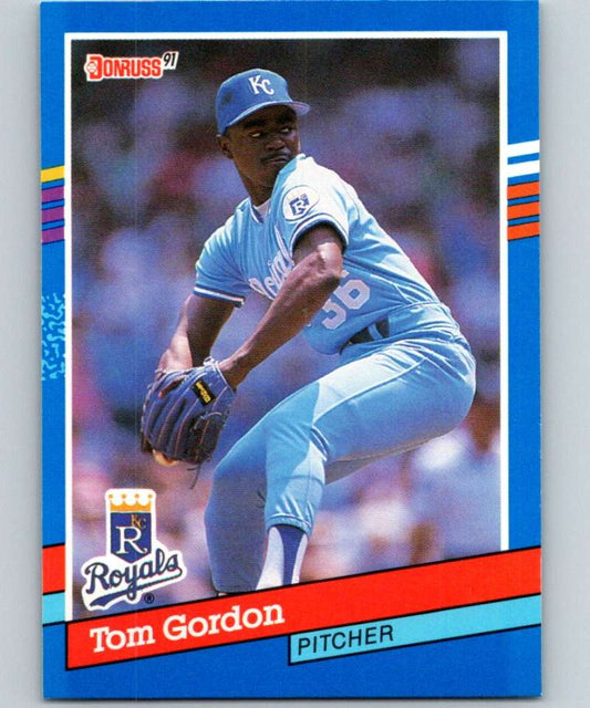 1991 Donruss #242 Tom Gordon Royals MLB Baseball Image 1