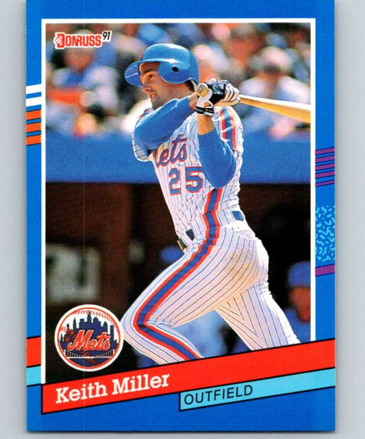 1991 Donruss #248 Keith Miller Mets MLB Baseball Image 1
