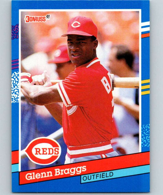 1991 Donruss #253 Glenn Braggs Reds MLB Baseball Image 1