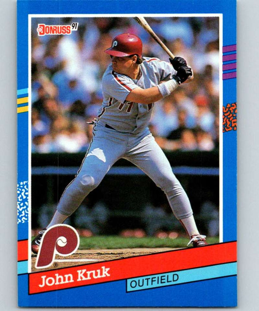 1991 Donruss #260 John Kruk Phillies MLB Baseball Image 1