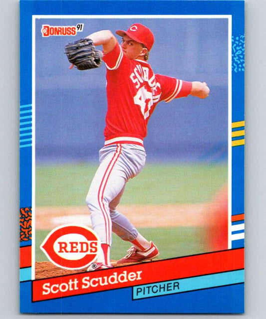 1991 Donruss #265 Scott Scudder Reds MLB Baseball Image 1