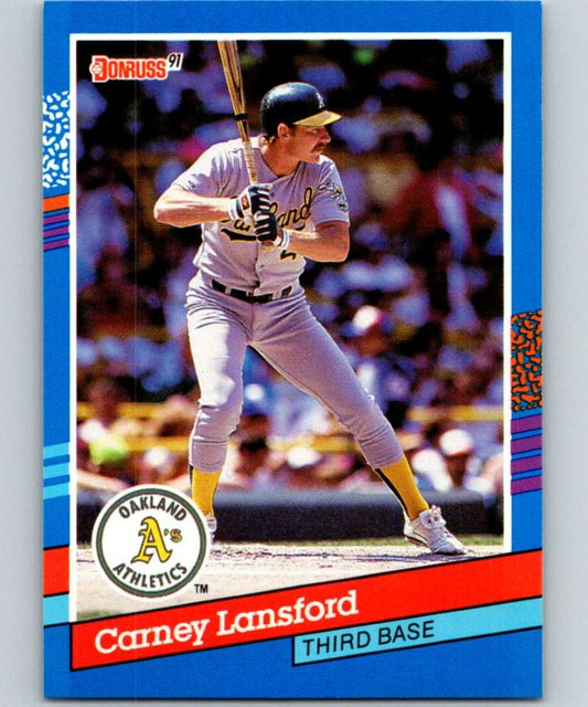 1991 Donruss #273 Carney Lansford Athletics MLB Baseball Image 1