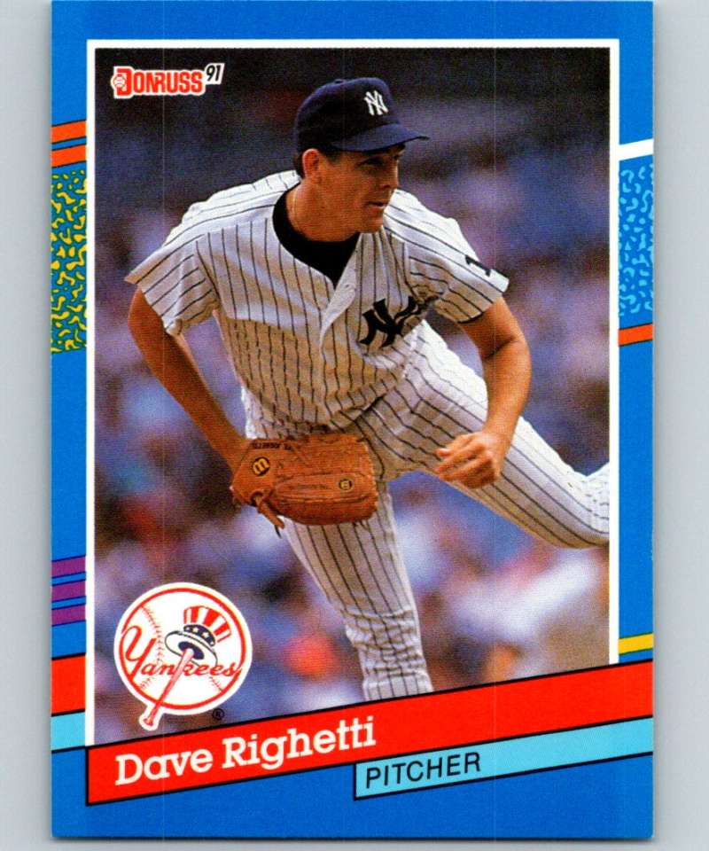 1991 Donruss #275 Dave Righetti Yankees MLB Baseball Image 1