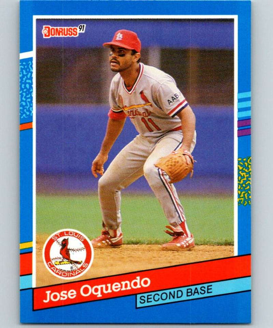 1991 Donruss #281 Jose Oquendo Cardinals MLB Baseball Image 1