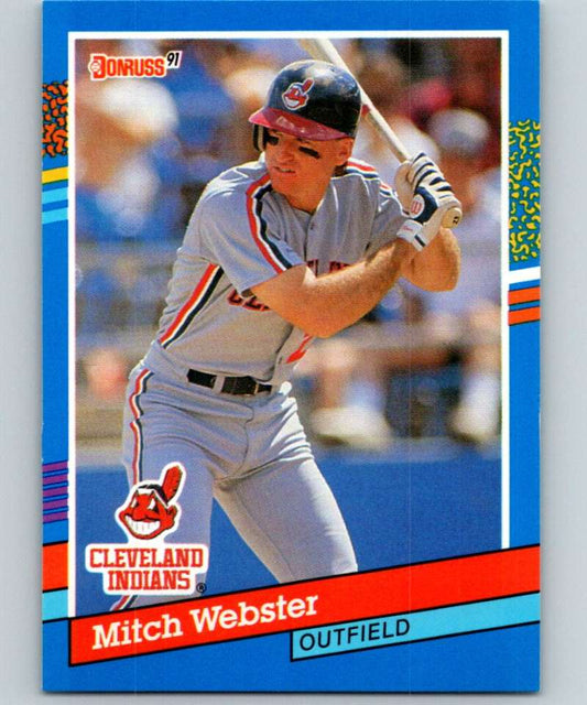 1991 Donruss #283 Mitch Webster Indians MLB Baseball Image 1