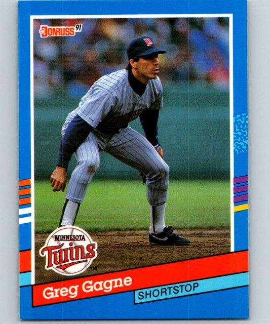 1991 Donruss #284 Greg Gagne Twins MLB Baseball Image 1
