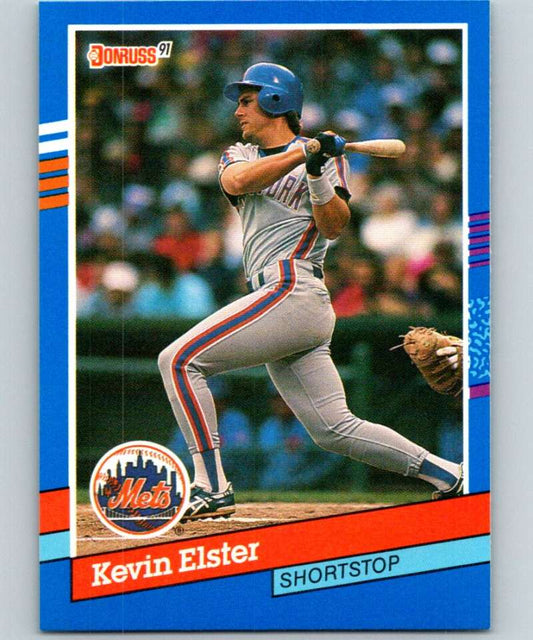 1991 Donruss #304 Kevin Elster Mets MLB Baseball Image 1