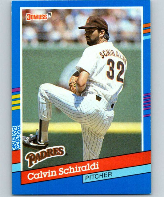 1991 Donruss #308 Calvin Schiraldi Padres MLB Baseball Image 1