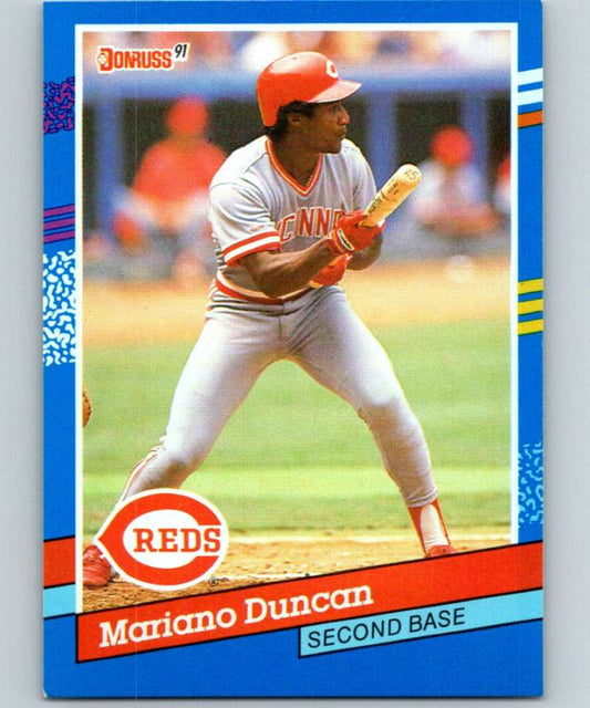 1991 Donruss #309 Mariano Duncan Reds MLB Baseball Image 1