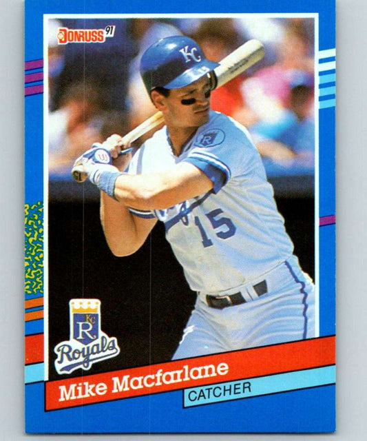 1991 Donruss #313 Mike Macfarlane Royals MLB Baseball Image 1