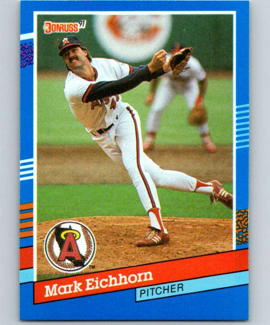 1991 Donruss #318 Mark Eichhorn Angels MLB Baseball Image 1