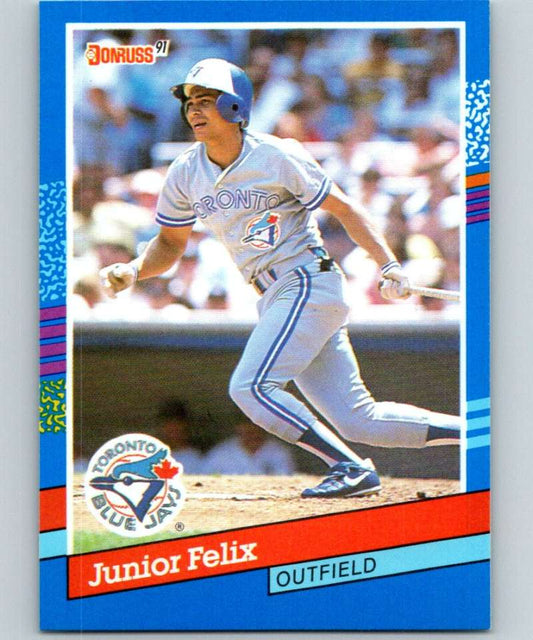 1991 Donruss #323 Junior Felix Blue Jays MLB Baseball Image 1