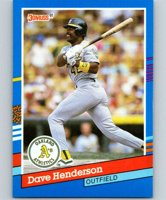 1991 Donruss #326 Dave Henderson Athletics MLB Baseball Image 1