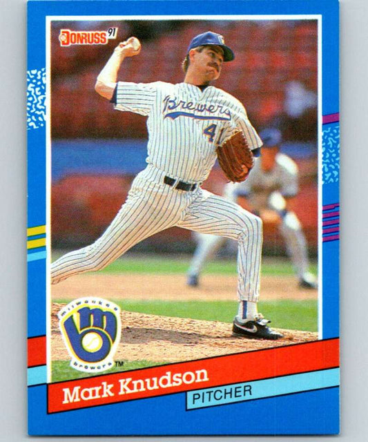 1991 Donruss #328 Mark Knudson Brewers MLB Baseball Image 1