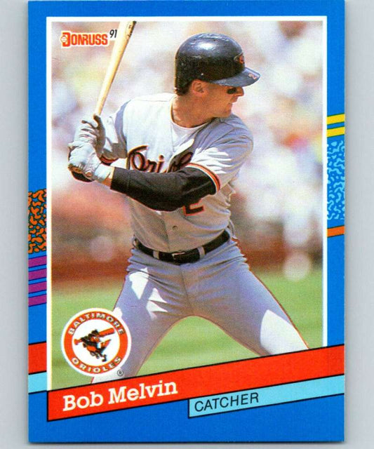 1991 Donruss #335 Bob Melvin Orioles MLB Baseball Image 1