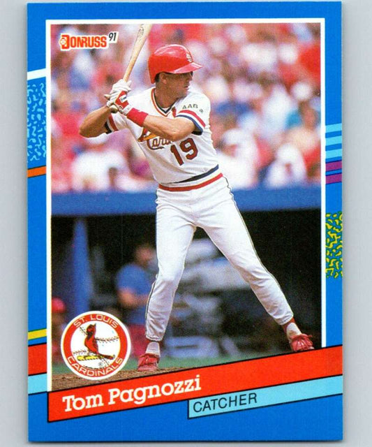 1991 Donruss #337 Tom Pagnozzi Cardinals MLB Baseball Image 1