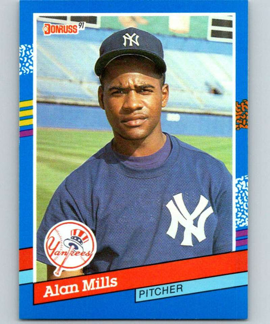 1991 Donruss #338 Alan Mills Yankees MLB Baseball Image 1