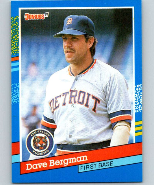 1991 Donruss #342 Dave Bergman Tigers MLB Baseball Image 1