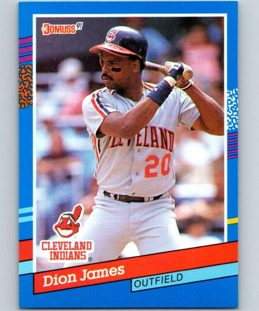 1991 Donruss #348 Dion James Indians MLB Baseball Image 1