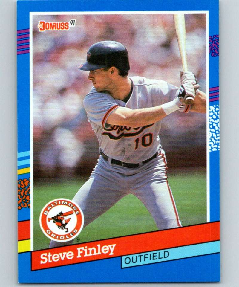 1991 Donruss #355 Steve Finley Orioles MLB Baseball Image 1