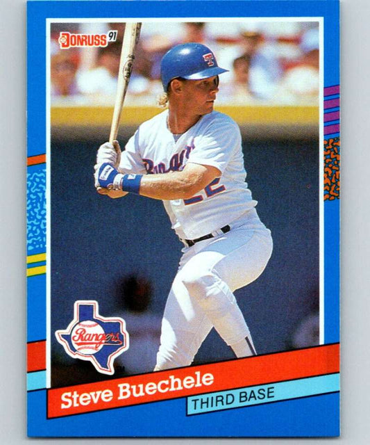 1991 Donruss #357 Steve Buechele Rangers MLB Baseball Image 1