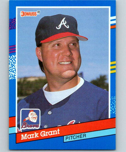 1991 Donruss #361 Mark Grant Braves MLB Baseball Image 1