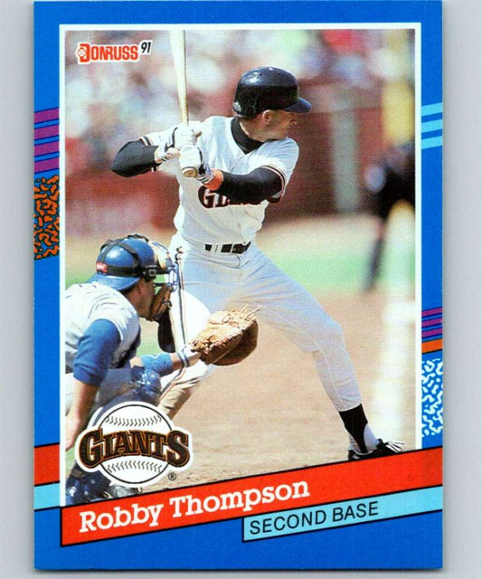 1991 Donruss #363 Robby Thompson Giants MLB Baseball Image 1