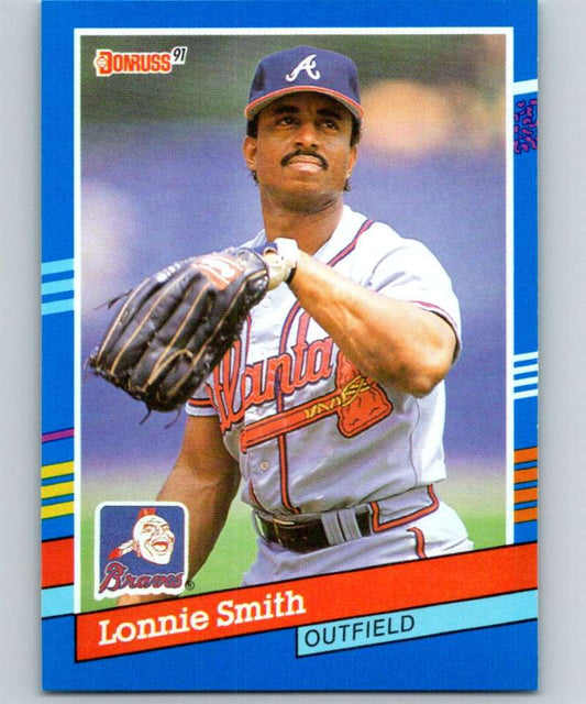 1991 Donruss #364 Lonnie Smith Braves MLB Baseball Image 1