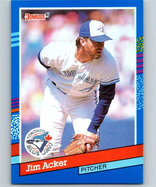 1991 Donruss #368 Jim Acker Blue Jays MLB Baseball Image 1