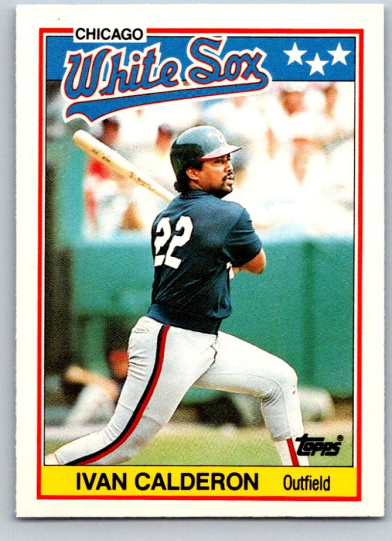 1988 Topps UK Minis #9 Ivan Calderon White Sox MLB Baseball Image 1