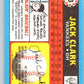 1988 Topps UK Minis #13 Jack Clark Yankees MLB Baseball Image 2