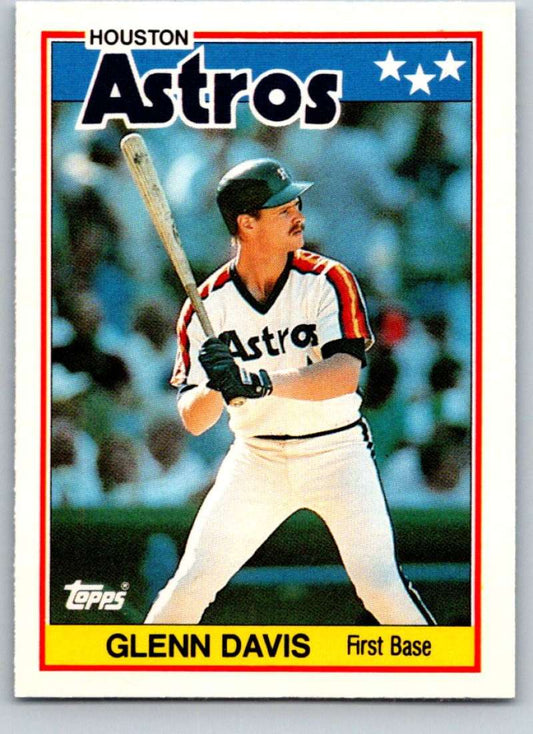 1988 Topps UK Minis #19 Glenn Davis Astros MLB Baseball Image 1