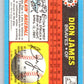 1988 Topps UK Minis #39 Dion James Braves MLB Baseball Image 2