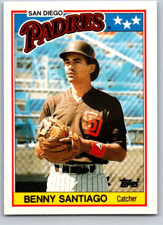 1988 Topps UK Minis #66 Benny Santiago Padres MLB Baseball Image 1
