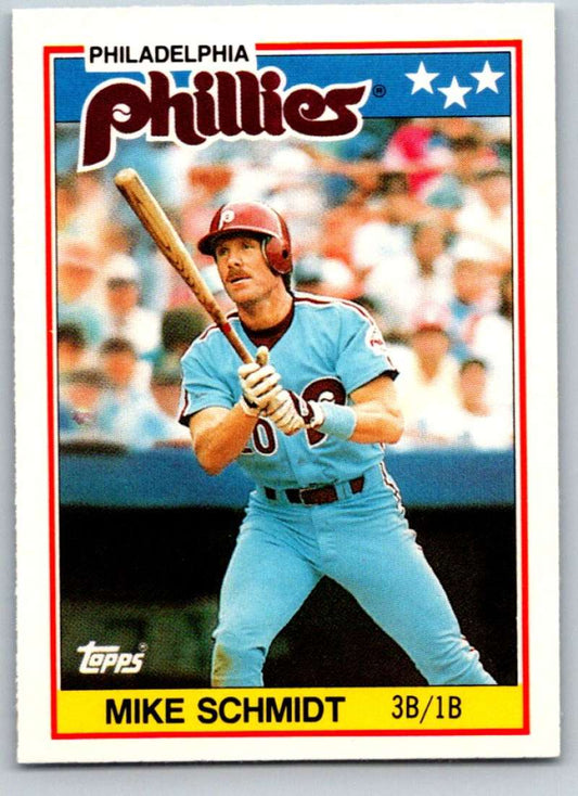 1988 Topps UK Minis #67 Mike Schmidt Phillies MLB Baseball