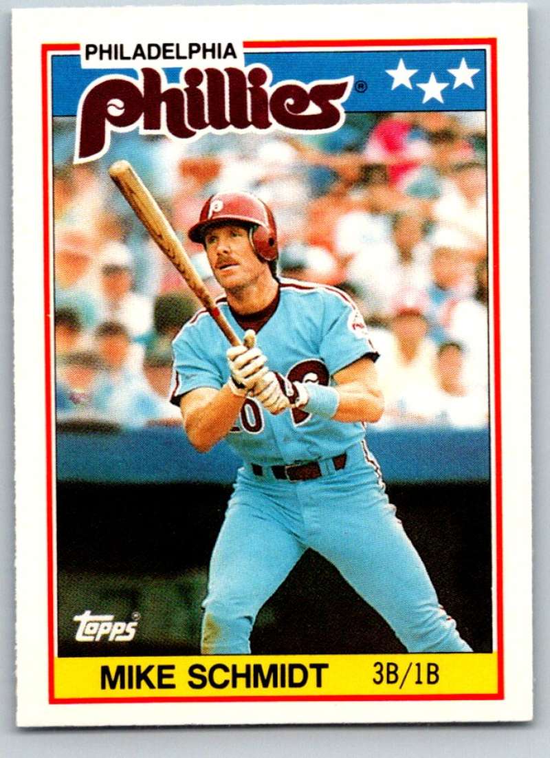 1988 Topps UK Minis #67 Mike Schmidt Phillies MLB Baseball