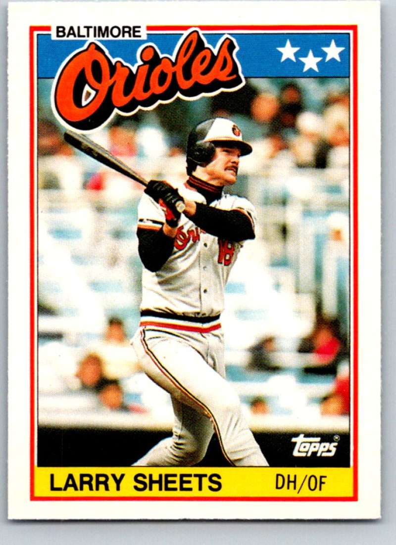 1988 Topps UK Minis #70 Larry Sheets Orioles MLB Baseball Image 1