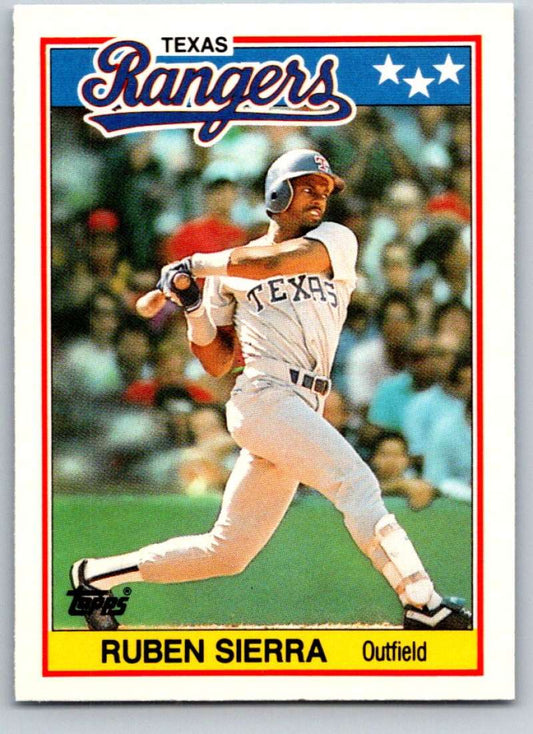 1988 Topps UK Minis #71 Ruben Sierra Rangers MLB Baseball Image 1